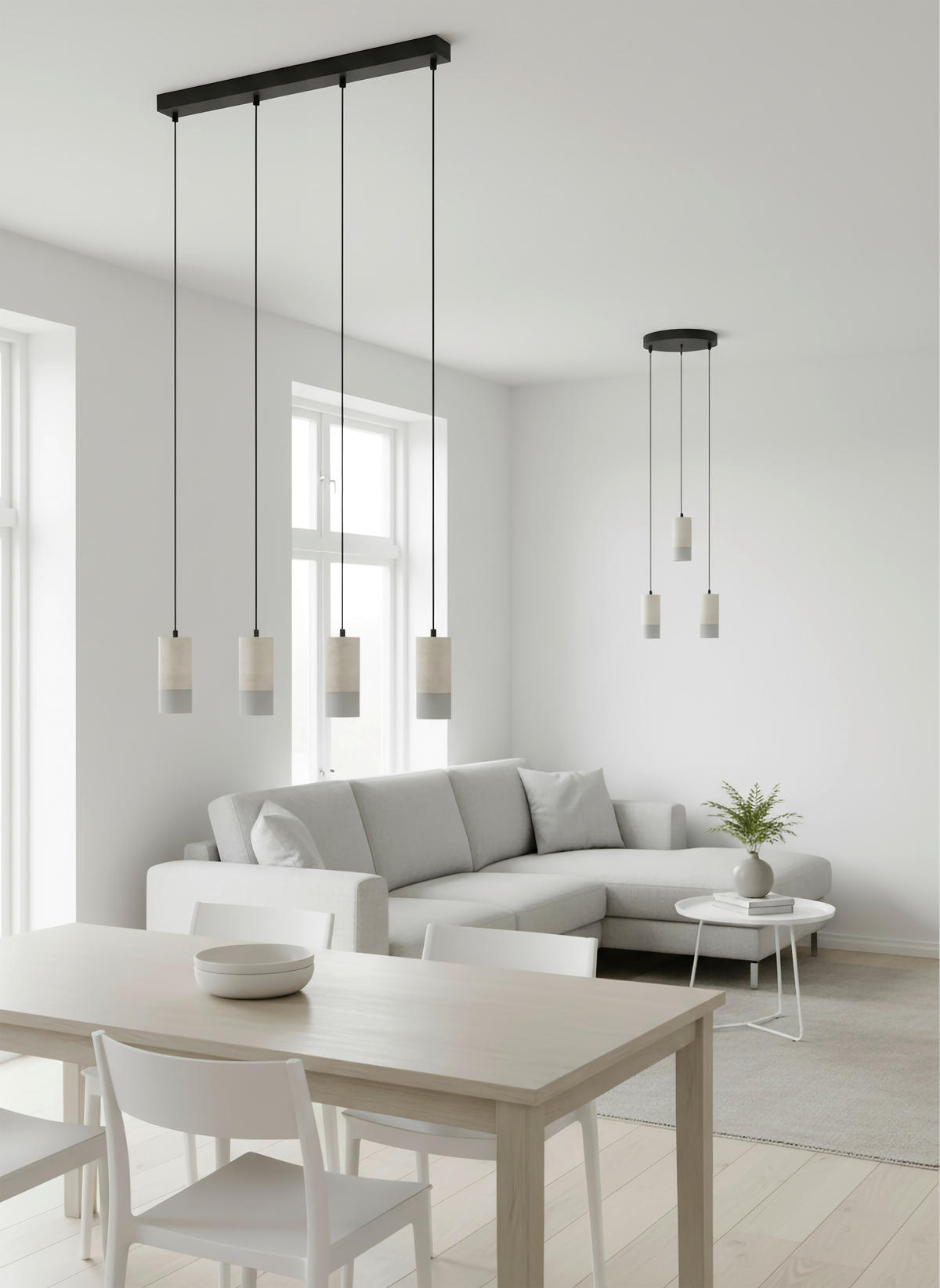 LED-HÄNGELEUCHTE Mimosa 86/8/150 cm   - Pinienfarben, Design, Kunststoff/Stein (86/8/150cm) - Dieter Knoll
