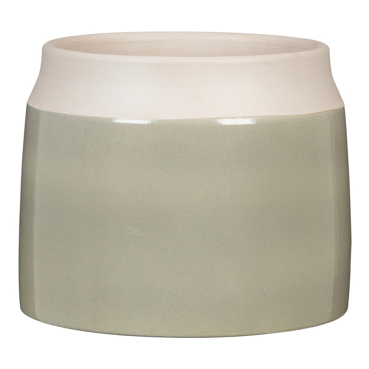 BLUMENTOPF  - Salbeigrün, Basics, Keramik (21/21/17cm)