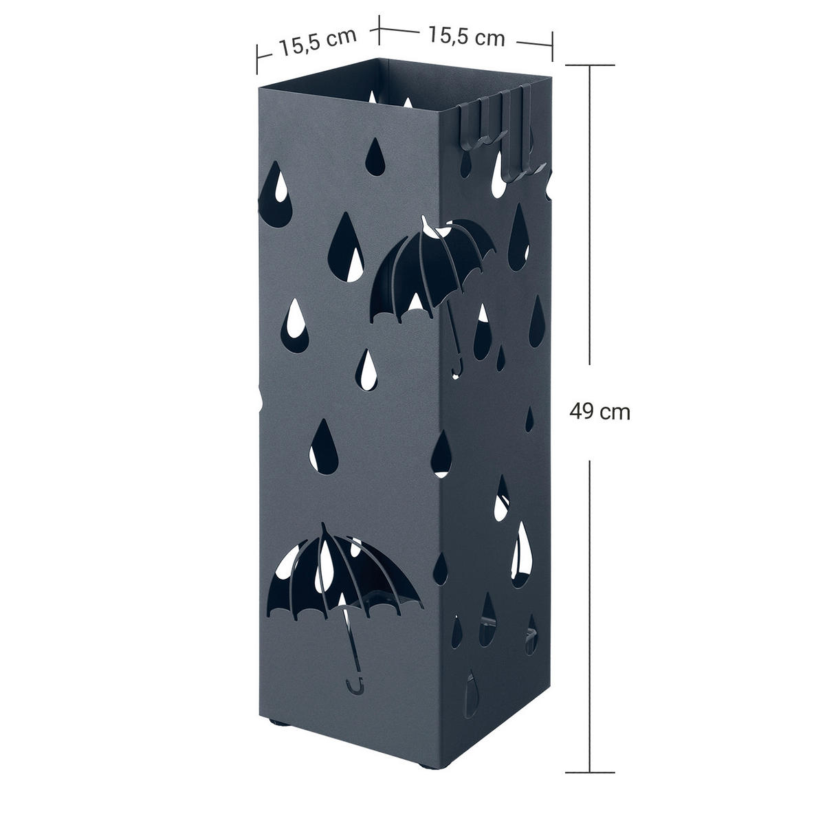 SCHIRMSTÄNDER Metall Grau  - Grau, Basics, Metall (15,5/49/15,5cm)