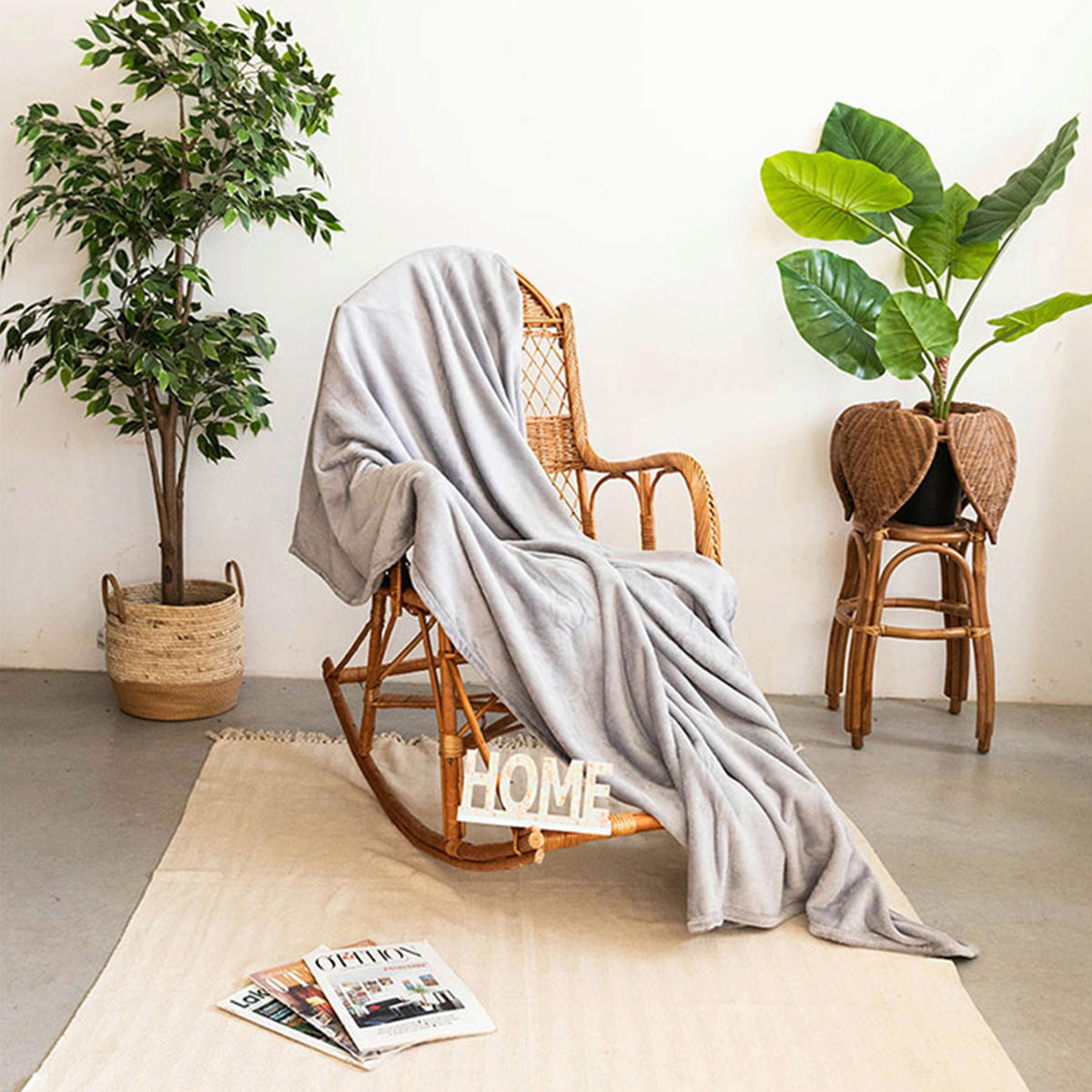 ÁGYTAKARÓ  - szürke, Basics, textil (150/4/200cm)