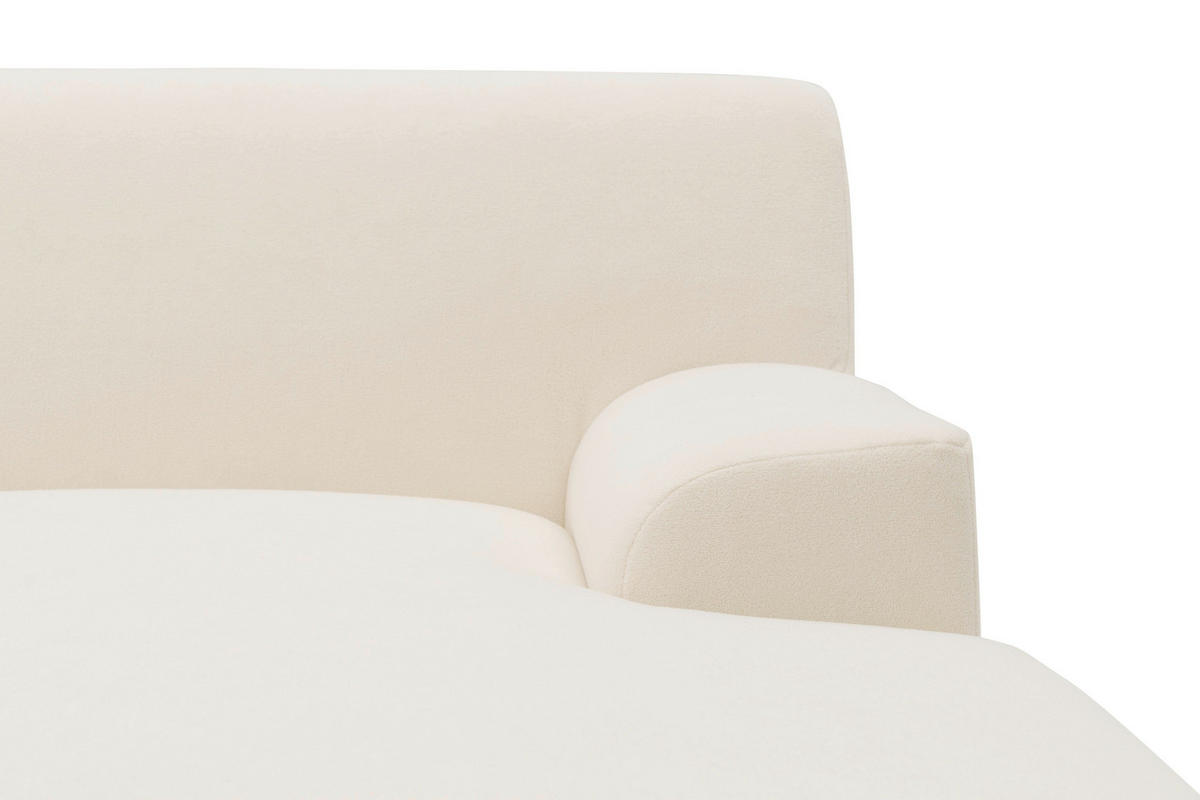 ECKSOFA CAPRI 2 Creme Mikrofaser Zierkissen  - Creme/Schwarz, Basics, Kunststoff/Textil (241/146cm) - MID.YOU