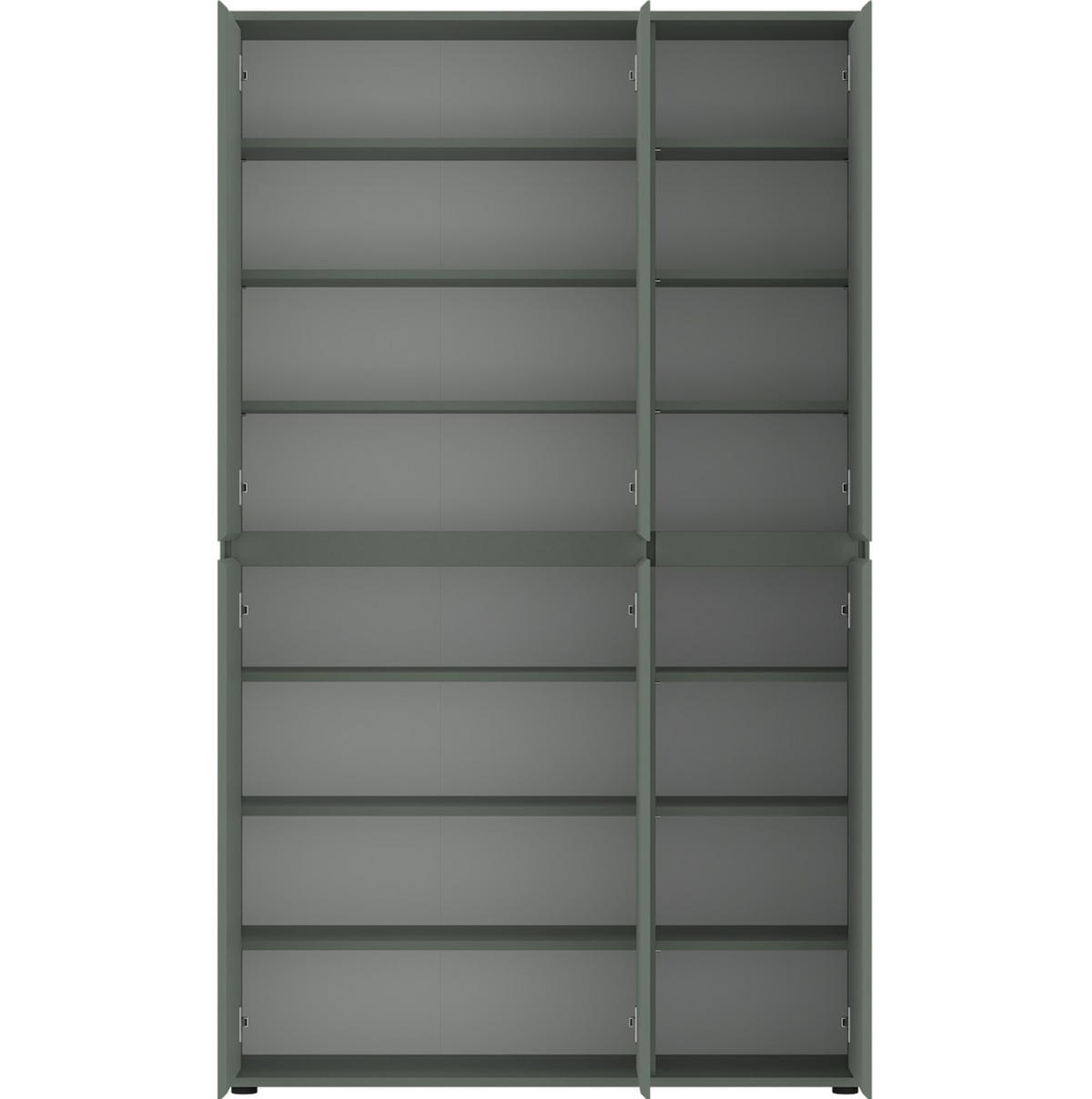 GARDEROBENSCHRANK  in 111,5/185,9/35,3 cm  - Salbeigrün, Design, Holzwerkstoff (111,5/185,9/35,3cm) - Livetastic