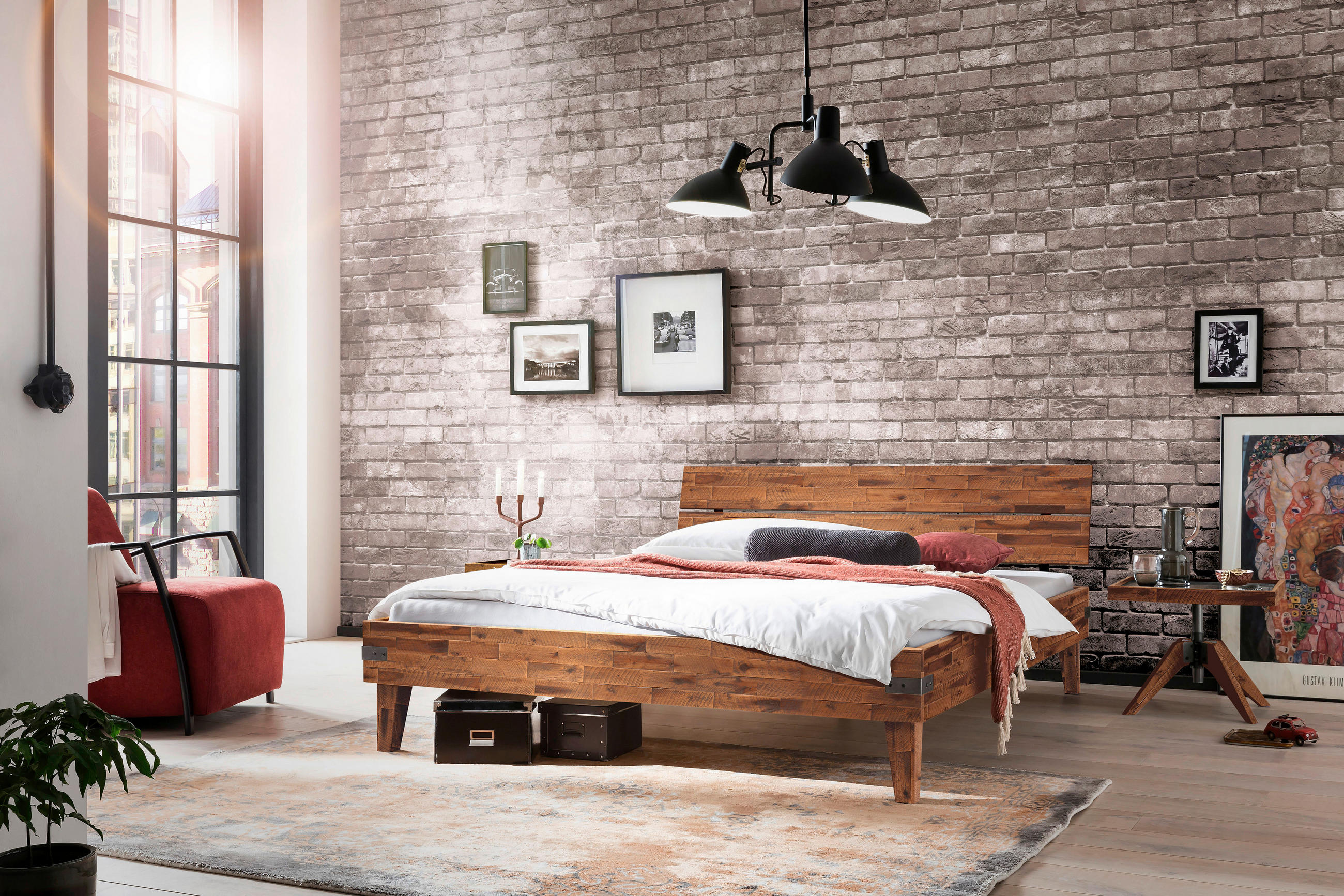 BETT 140/200 cm  in Braun, Akaziefarben  - Braun/Akaziefarben, Design, Holz (140/200cm) - Hasena