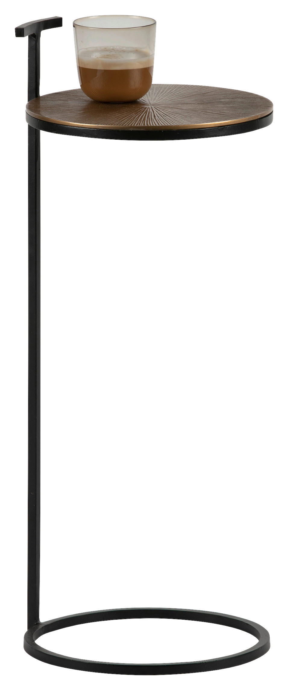 Thumbnail - Livetastic Beistelltisch Position, Schwarz, Messing, Metall, rund, Rundrohr, 26x64x26 cm, Wohnzimmer, Wohnzimmertische, ...