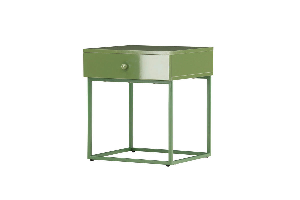 NACHTTISCH 41/50/41 cm Pappel  - Grün, MODERN, Holz/Metall (41/50/41cm) - Livetastic