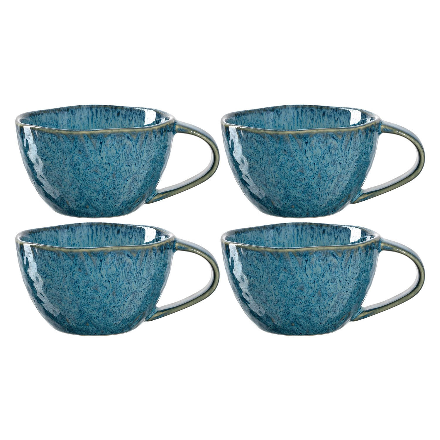 TASSENSET Matera 4-teilig  - Blau, LIFESTYLE, Keramik (13,2/6/10,4cm) - Leonardo