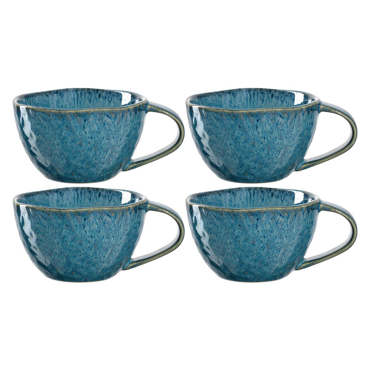 TASSENSET Matera 4-teilig  - Blau, LIFESTYLE, Keramik (13,2/6/10,4cm) - Leonardo