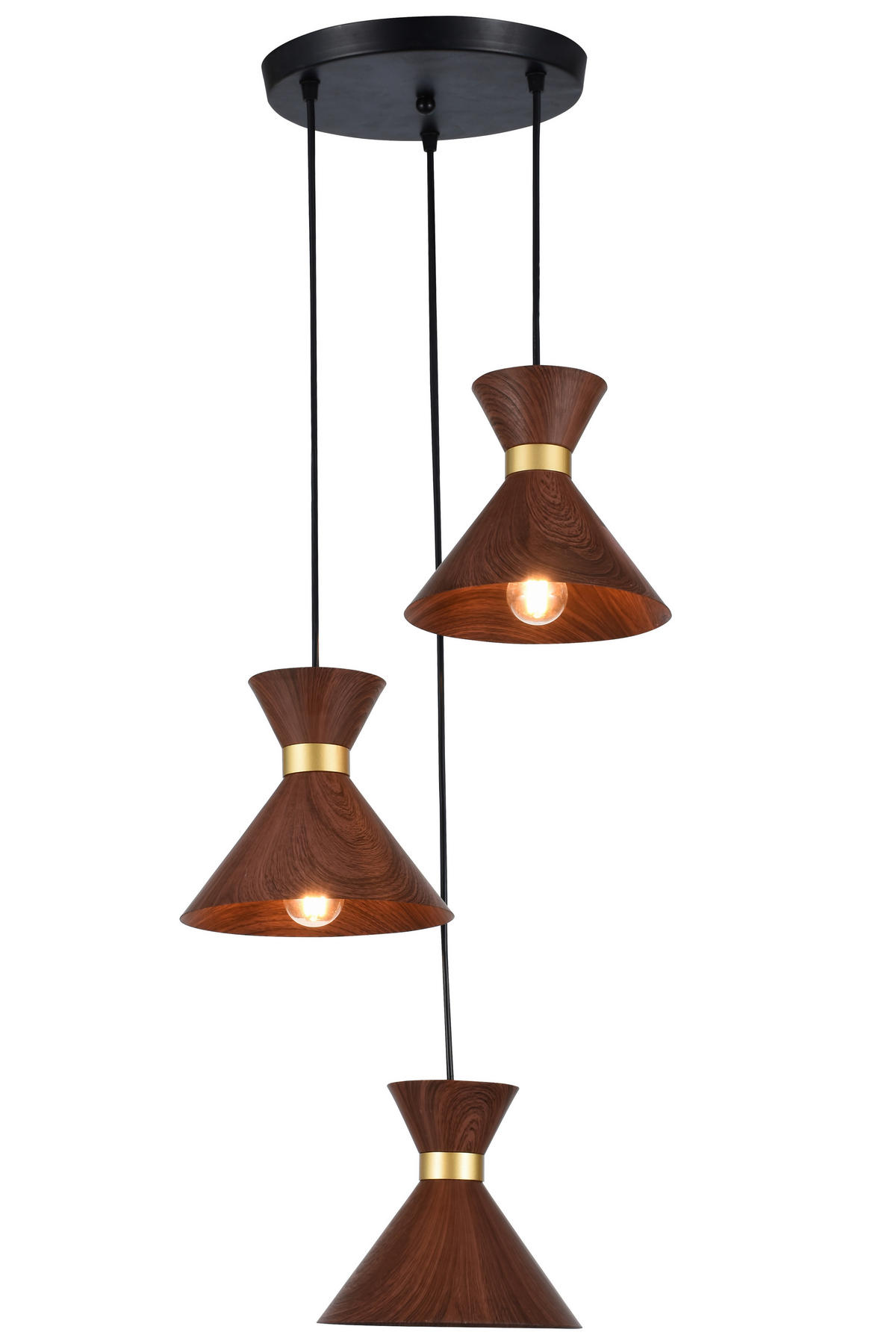 HÄNGELEUCHTE 37/120,5 cm  - Walnussfarben, Trend, Metall (37/120,5cm) - Novel