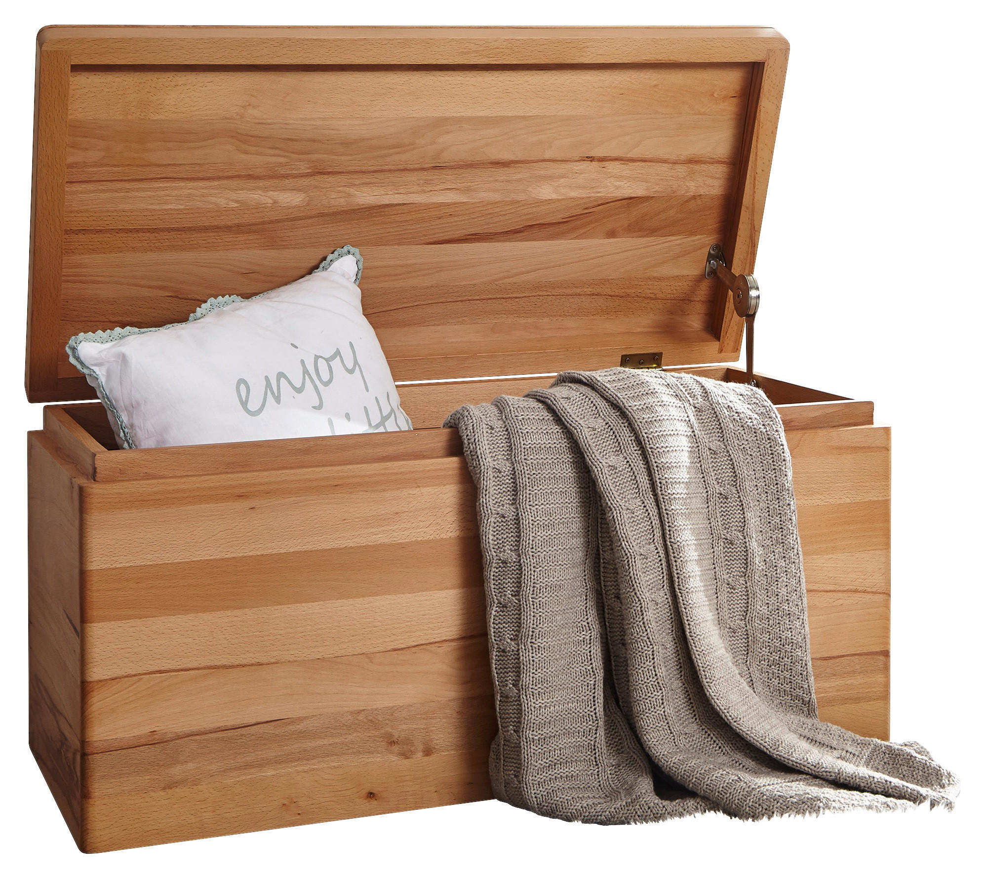 CUFĂR in lemn 80/40/40 cm  - culoare lemn fag, Design, lemn (80/40/40cm) - Livetastic