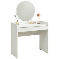 SCHMINKTISCH Weiss  - Weiss, Design, Glas/Holzwerkstoff (90/47/142cm) - Carryhome