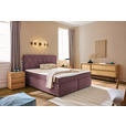 BOXSPRINGBETT 180/200 cm  in Beere  - Beere/Schwarz, Design, Kunststoff/Textil (180/200cm) - Xora