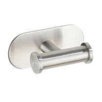 WANDHAKEN  in Edelstahlfarben  - Edelstahlfarben, Basics, Metall (10/4,5/6,5cm) - Wenko