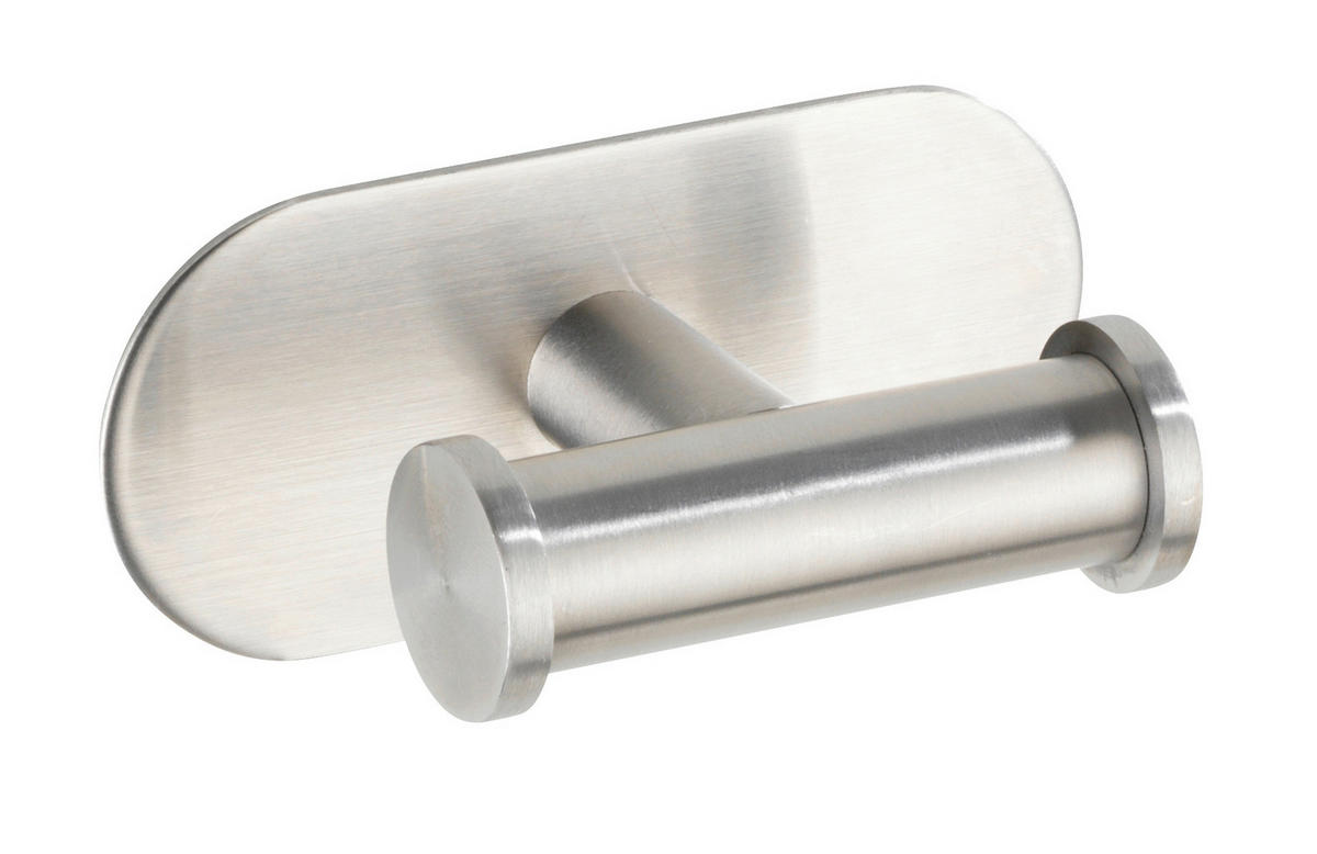 WANDHAKEN  in Edelstahlfarben  - Edelstahlfarben, Basics, Metall (10/4,5/6,5cm) - Wenko