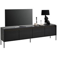 TV-BÄNK  i 192/56/40 cm  - svart, Design, trämaterial (192/56/40cm) - Hom`in