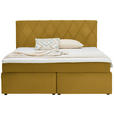 BOXSPRINGBETT 180/200 cm  in Currygelb  - Currygelb/Schwarz, Design, Kunststoff/Textil (180/200cm) - Xora
