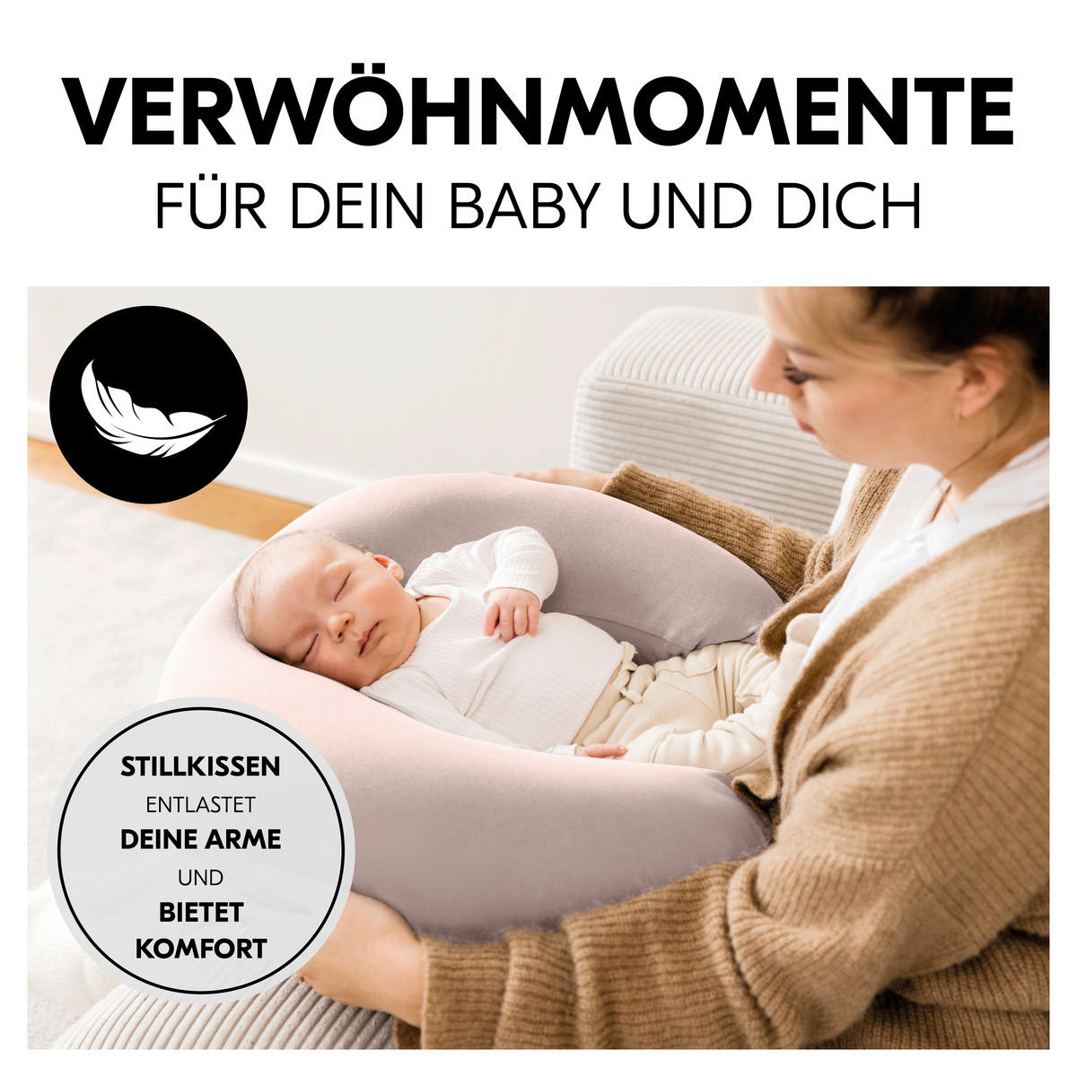 STILLKISSEN Nurse N Feed   - Altrosa, Basics, Textil (25/80/140cm) - Hauck