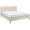 POLSTERBETT 180/200 cm,  in Beige,  - Eichefarben/Beige, KONVENTIONELL, Holz/Textil (180/200cm) - SetOne by Musterring