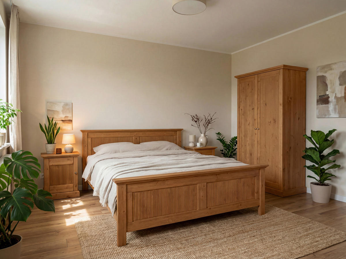 KLEIDERSCHRANK 129/213/63 cm,  in Eichefarben, 2 Tür(en)-türig  - Eichefarben/Silberfarben, KONVENTIONELL, Holz/Metall (129/213/63cm) - Linea Natura