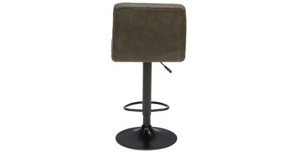 BARHOCKER in Metall, Textil Grau, Schwarz  - Schwarz/Grau, Design, Textil/Metall (44,5/92-113/48cm) - Carryhome