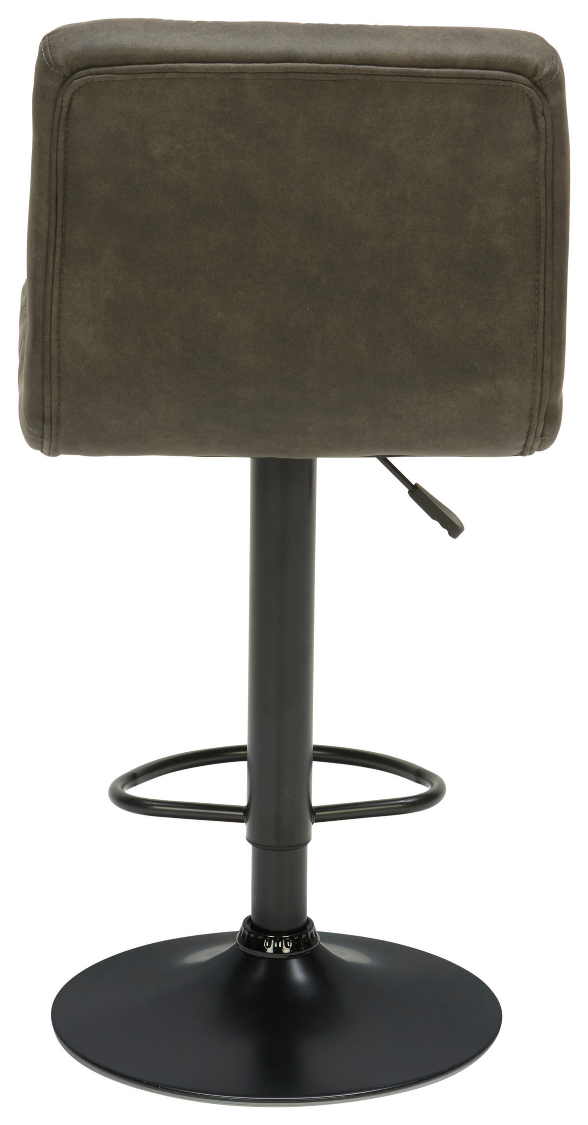 BARHOCKER in Metall, Textil Grau, Schwarz  - Schwarz/Grau, Design, Textil/Metall (44,5/92-113/48cm) - Carryhome