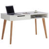 SCHREIBTISCH 120/60/72 cm  in Weiß, Eichefarben  - Eichefarben/Weiß, LIFESTYLE, Holz/Holzwerkstoff (120/60/72cm) - Stylife