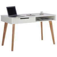 SCHREIBTISCH 120/60/72 cm  in Weiß, Eichefarben  - Eichefarben/Weiß, LIFESTYLE, Holz/Holzwerkstoff (120/60/72cm) - Stylife