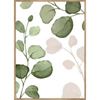 UMELECKÁ TLAČ, kvety, 51,2/71,2 cm  - viacfarebná/farba duba, Basics, kompozitné drevo (51,2/71,2cm) - Monee