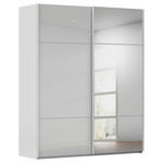 SCHWEBETÜRENSCHRANK 201/223/68 cm 2-türig Grau  - Grau, KONVENTIONELL, Glas/Holzwerkstoff (201/223/68cm) - Novel