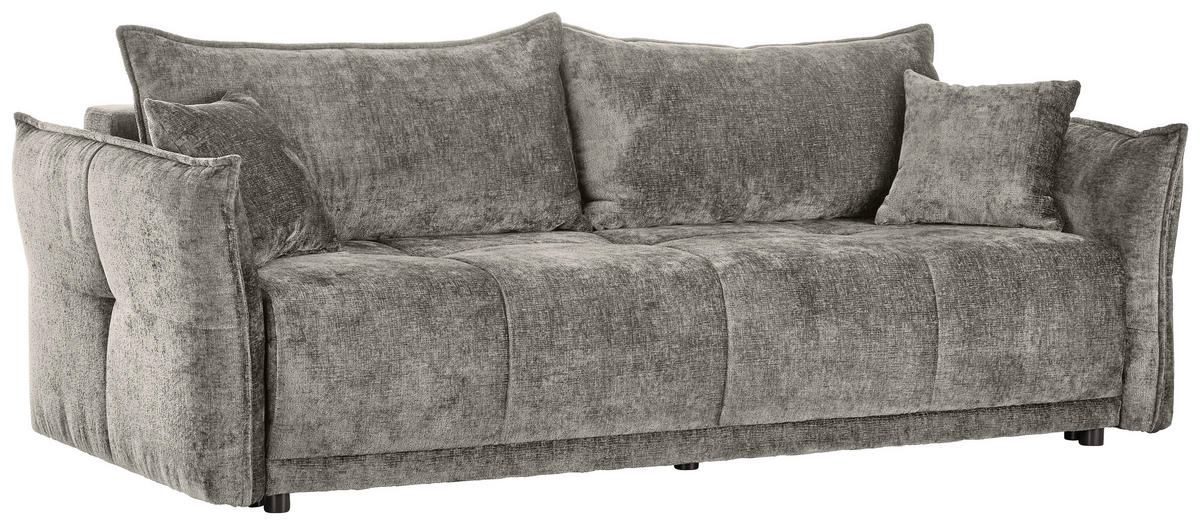 BOXSPRINGSOFA Chenille Beige  - Beige/Schwarz, MODERN, Kunststoff/Textil (235/95/108cm) - Hom`in