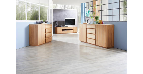 KOMMODE Kernbuche teilmassiv Buchefarben - Buchefarben, KONVENTIONELL, Holz/Holzwerkstoff (120/89,2/41cm) - Linea Natura