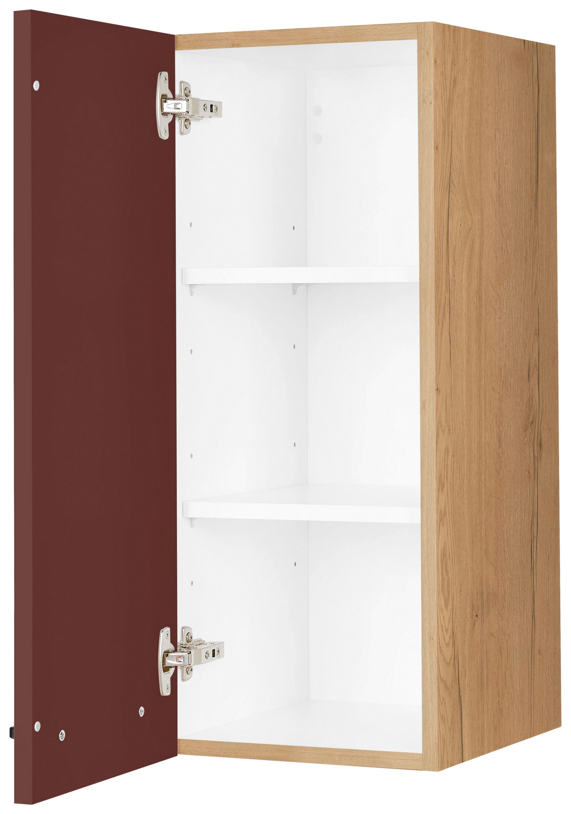 KÜCHENOBERSCHRANK 30/72/35 cm in Rot, Eichefarben - Eichefarben/Rot, MODERN, Holzwerkstoff/Metall (30/72/35cm) - Nobilia