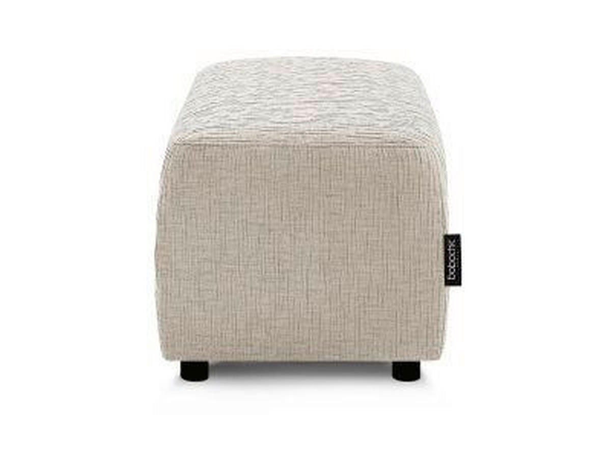 HOCKER ATILLA Struktur Beige  - Beige/Schwarz, MODERN, Kunststoff/Textil (92/44/48cm)