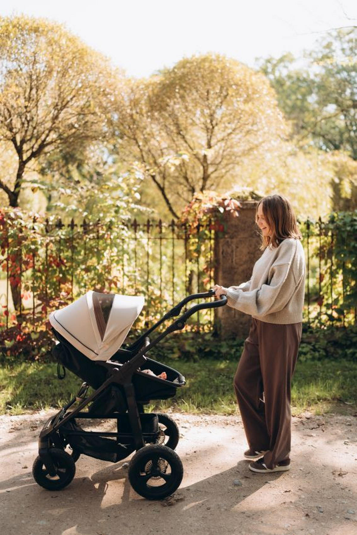 KOMBIKINDERWAGEN    - Anthrazit, Basics, Metall (57/110/108cm) - TFK