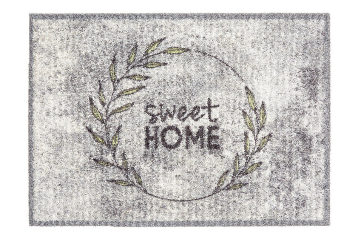 FUßMATTE 50/70 cm Miabella  - Hellgrau, Trend, Kunststoff/Textil (50/70cm)