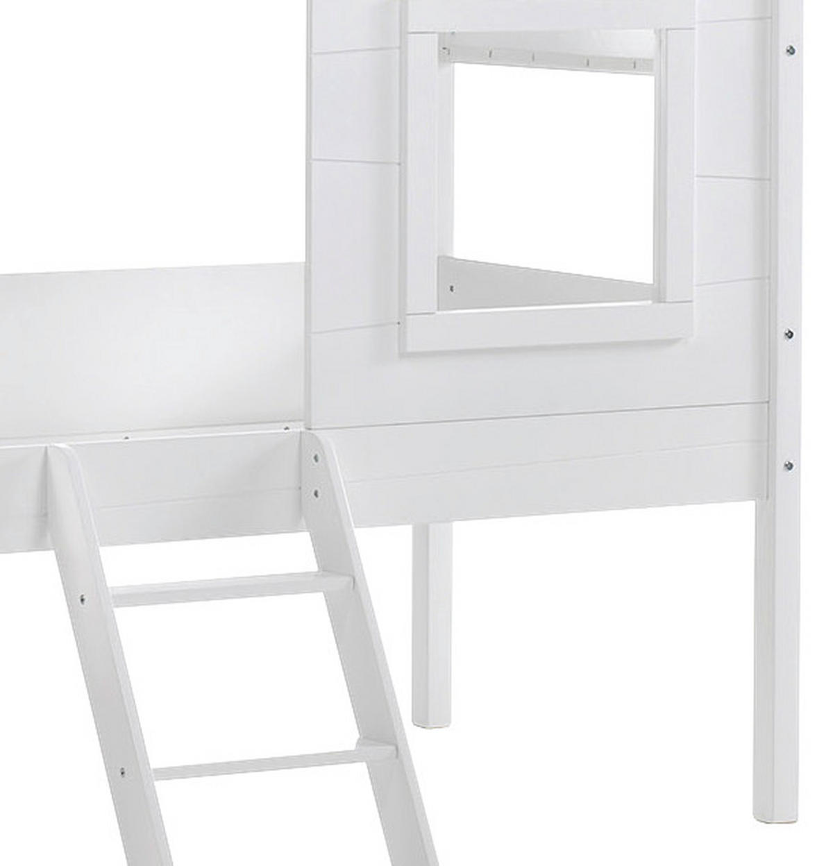 HAUSBETT 90/200 cm  in Weiß  - Weiß, KONVENTIONELL, Holzwerkstoff (90/200cm) - MID.YOU