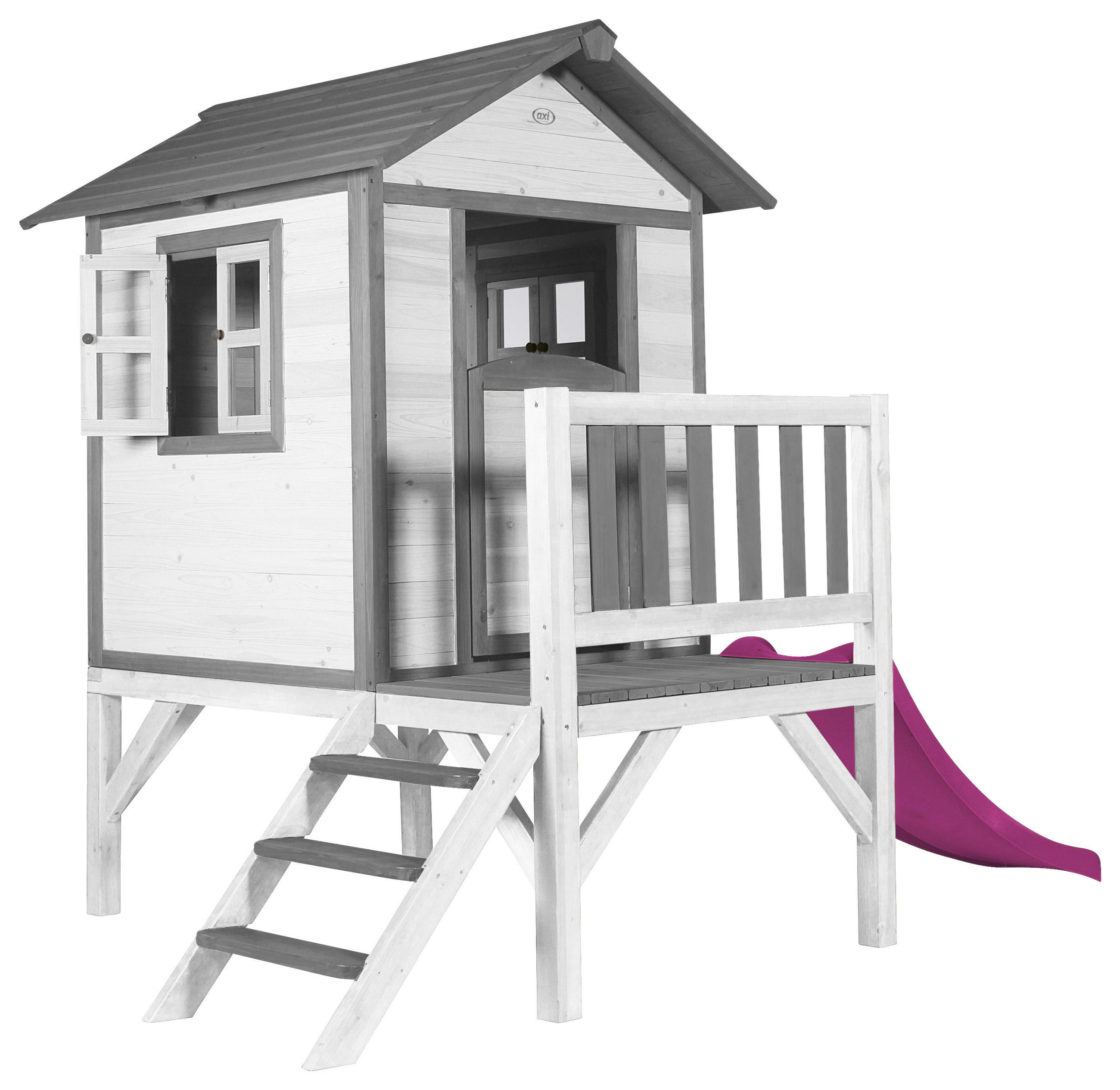 SPIELHAUS  - Lila/Weiß, KONVENTIONELL, Holz/Kunststoff (101/17/139cm) - Ambia Garden