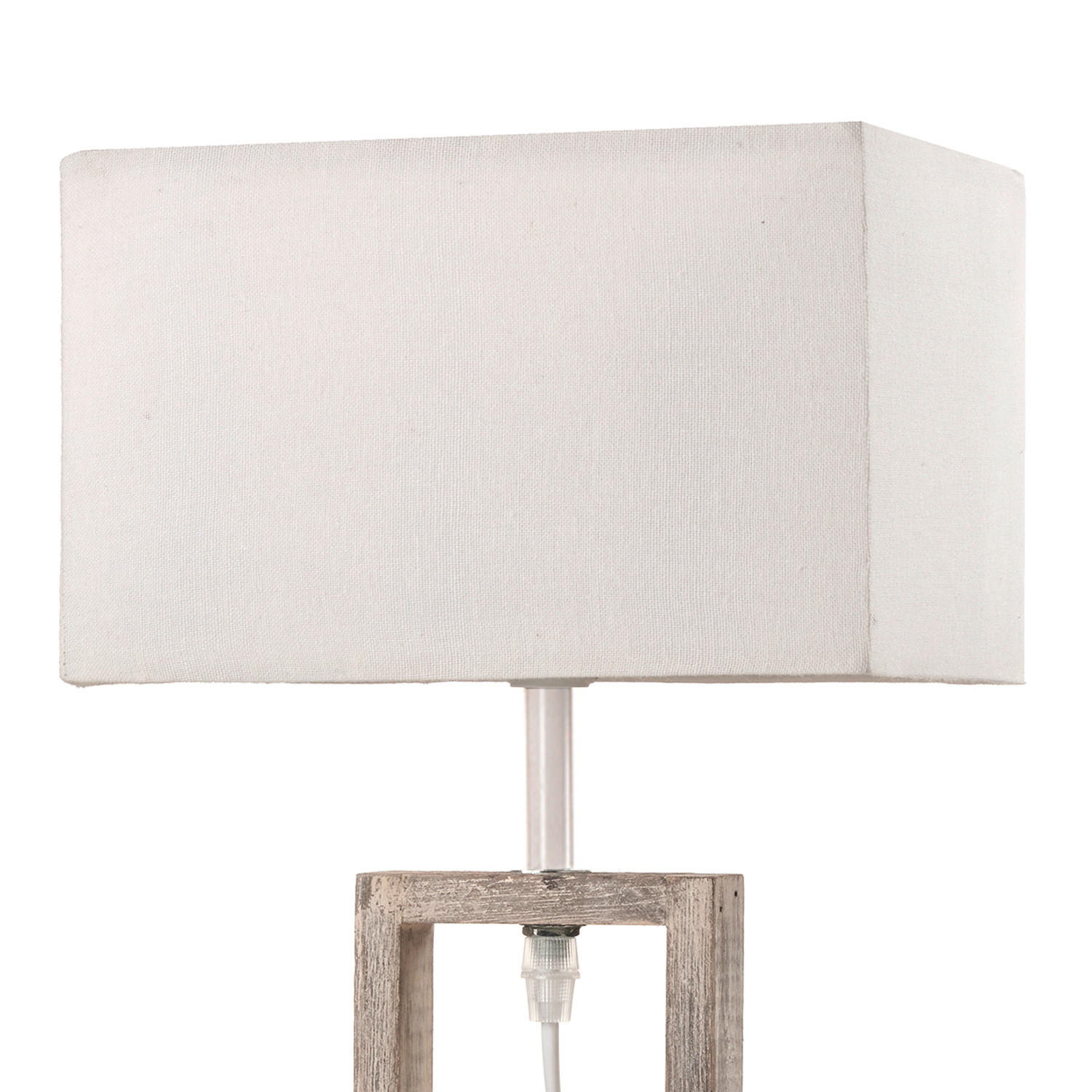 TISCHLEUCHTE 22/15,5/40 cm   - Grau, Design, Holz/Textil (22/15,5/40cm)