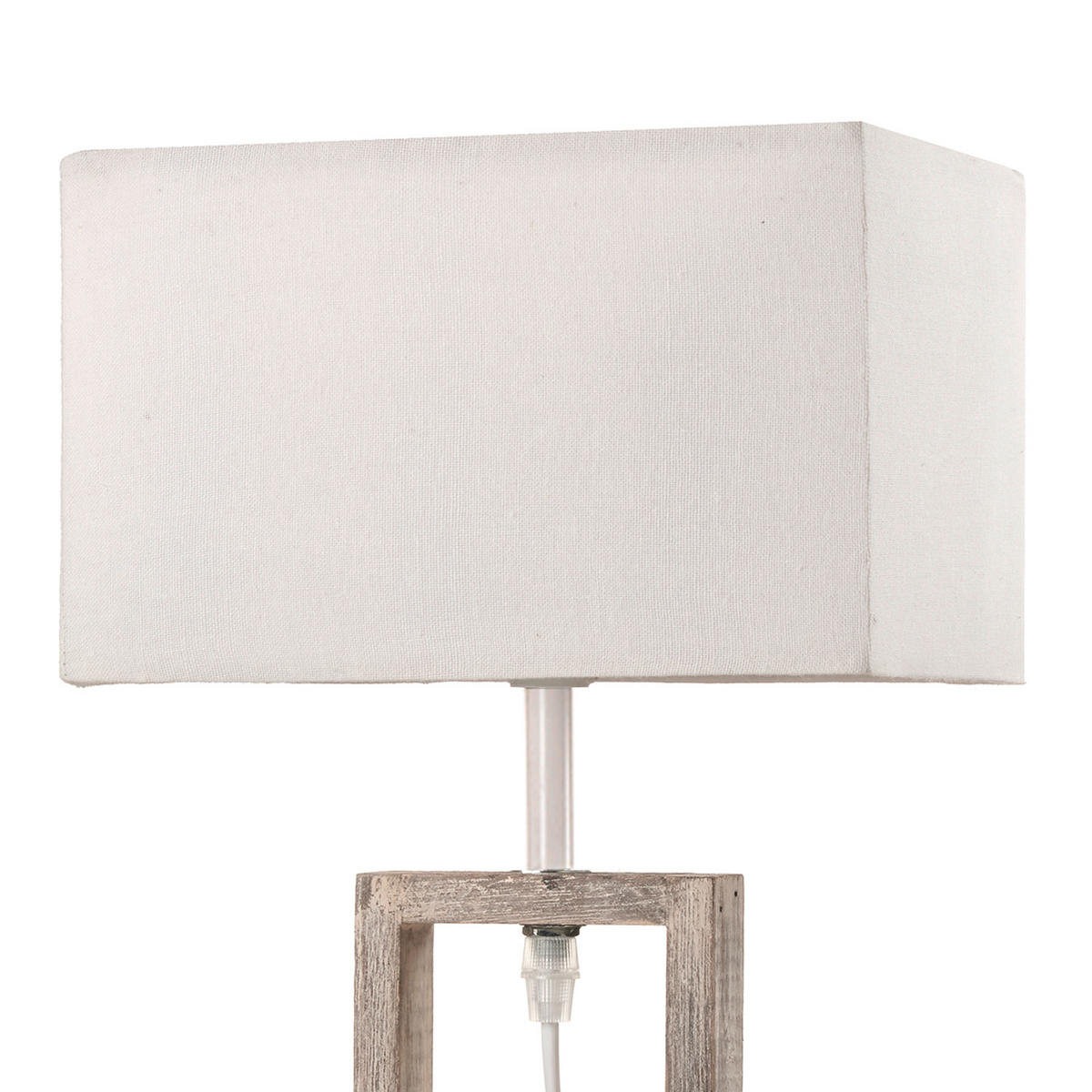 TISCHLEUCHTE 22/15,5/40 cm   - Grau, Design, Holz/Textil (22/15,5/40cm)