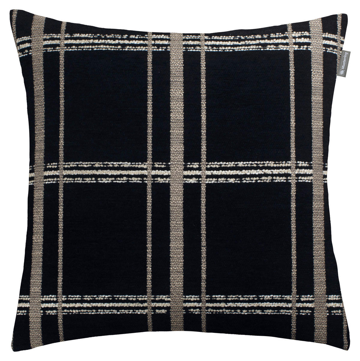 KISSENHÜLLE MR-SQUARE  - Schwarz/Weiß, Basics, Textil (45cm) - Musterring