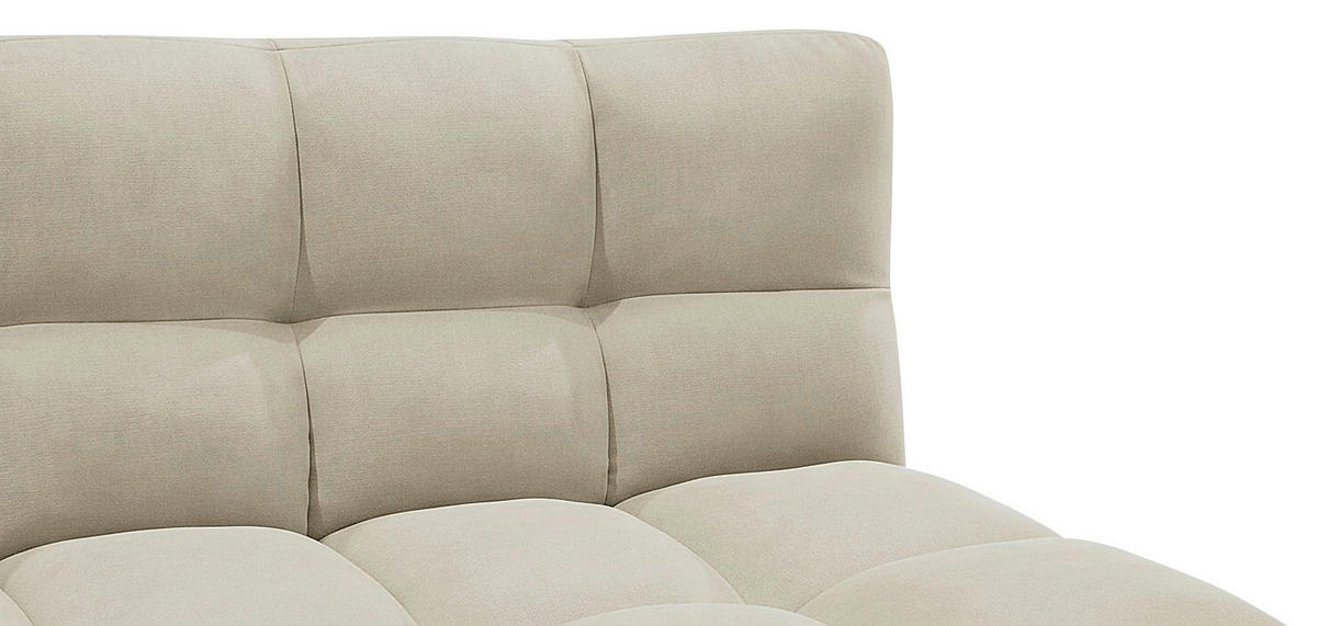 SCHLAFSOFA Flachgewebe Creme  - Creme/Schwarz, Design, Holz/Textil (183/78/92cm) - MID.YOU
