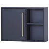 HÄNGESCHRANK 66,8/48,4/16 cm  - Goldfarben/Dunkelblau, MODERN, Holzwerkstoff/Metall (66,8/48,4/16cm) - Stylife