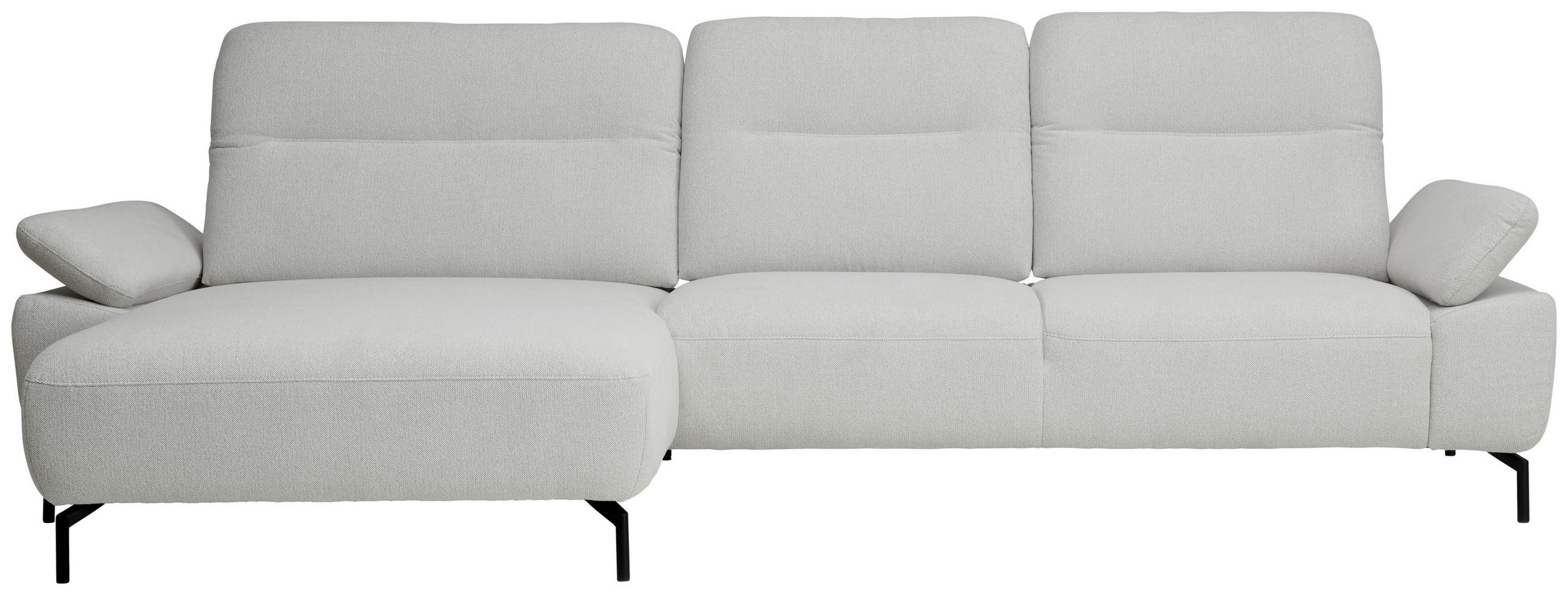 KUTNA GARNITURA tekstil  sivo-bijela   - sivo-bijela/crna, Design, tekstil/metal (165/318cm) - Xora
