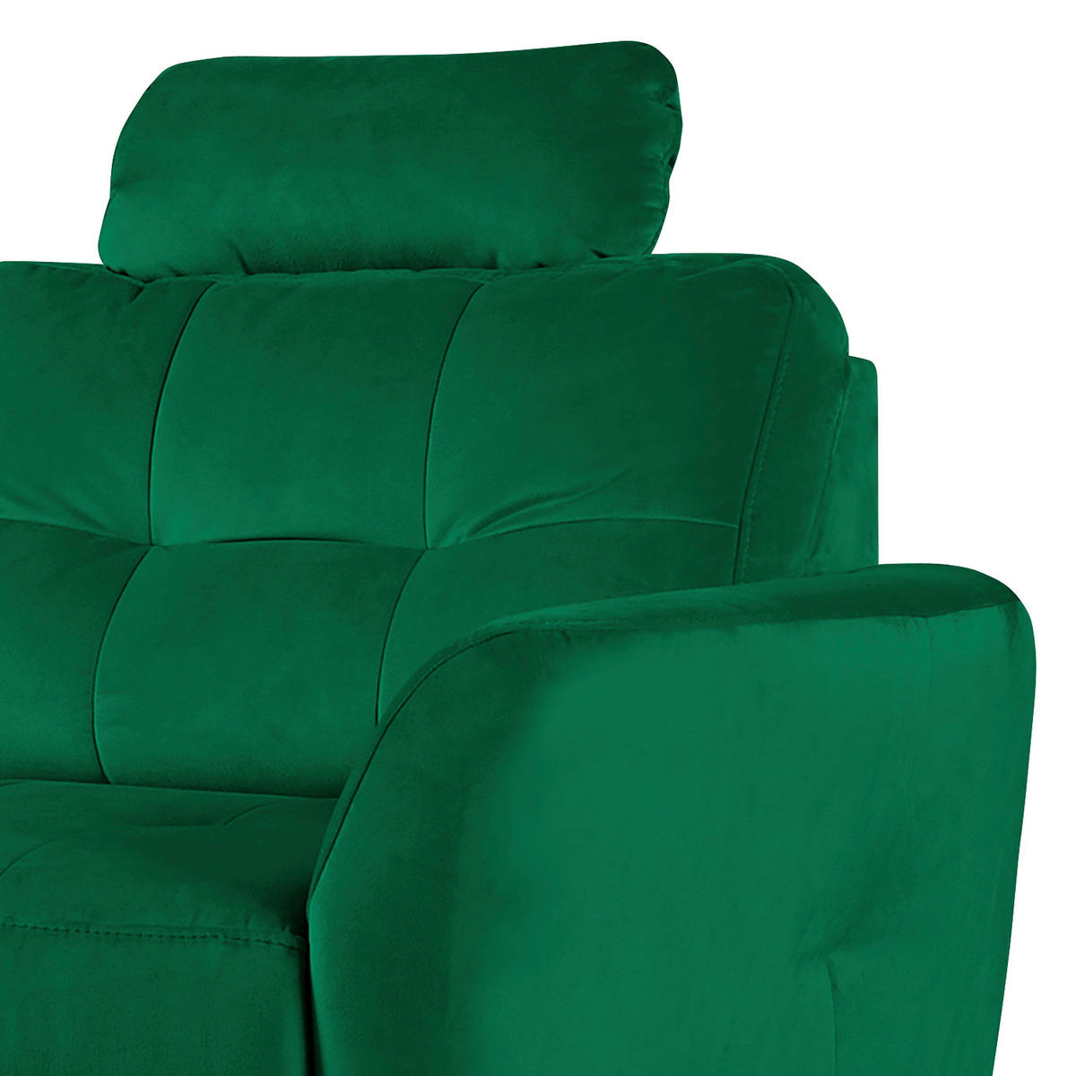 ECKSOFA Dunkelgrün Samt  - Dunkelgrün/Buchefarben, Design, Holz/Textil (168/238cm) - Livetastic