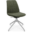 STUHL  in Aluminium Bouclé Metall, Textil  - Dunkelgrün/Alufarben, Design, Textil/Metall (46/81,5-84,5/55cm) - Johann Jakob