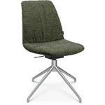 STUHL  in Aluminium Bouclé Metall, Textil  - Dunkelgrün/Alufarben, Design, Textil/Metall (46/81,5-84,5/55cm) - Johann Jakob