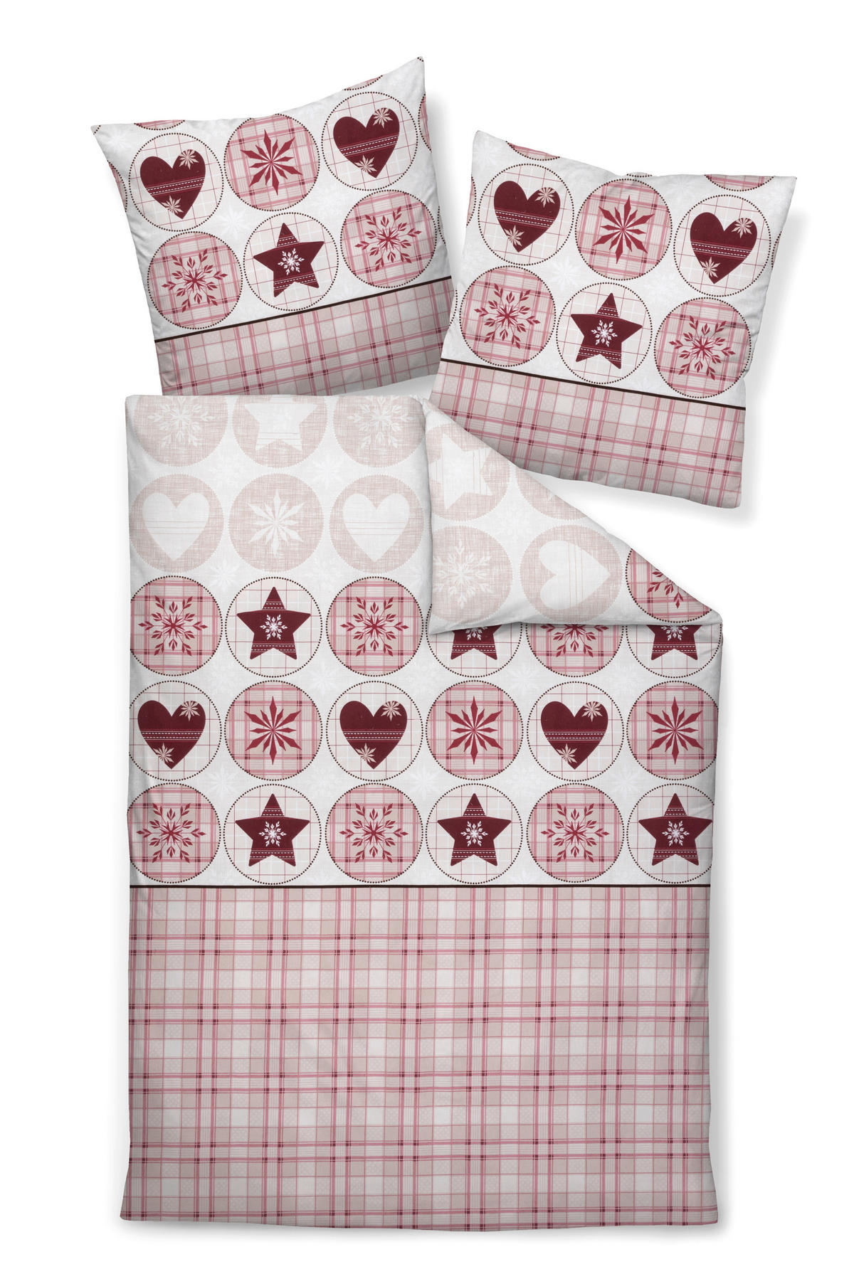 BETTWÄSCHE Biber 155/200 cm  - Rot, Design, Textil (155/200cm) - Janine