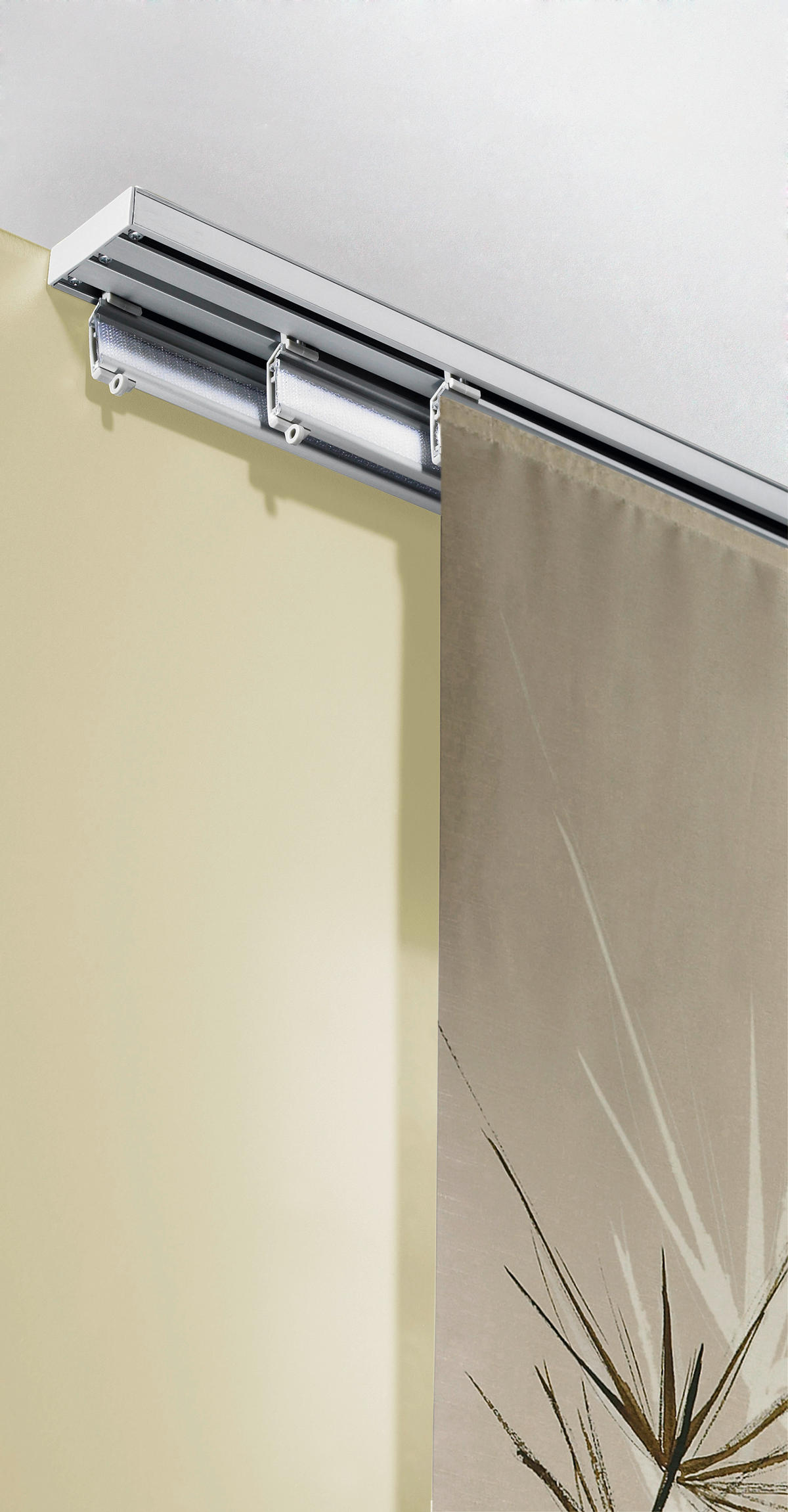 FLÄCHENVORHANGSCHIENE  160 cm  - Weiß, Design, Metall (160cm) - Homeware