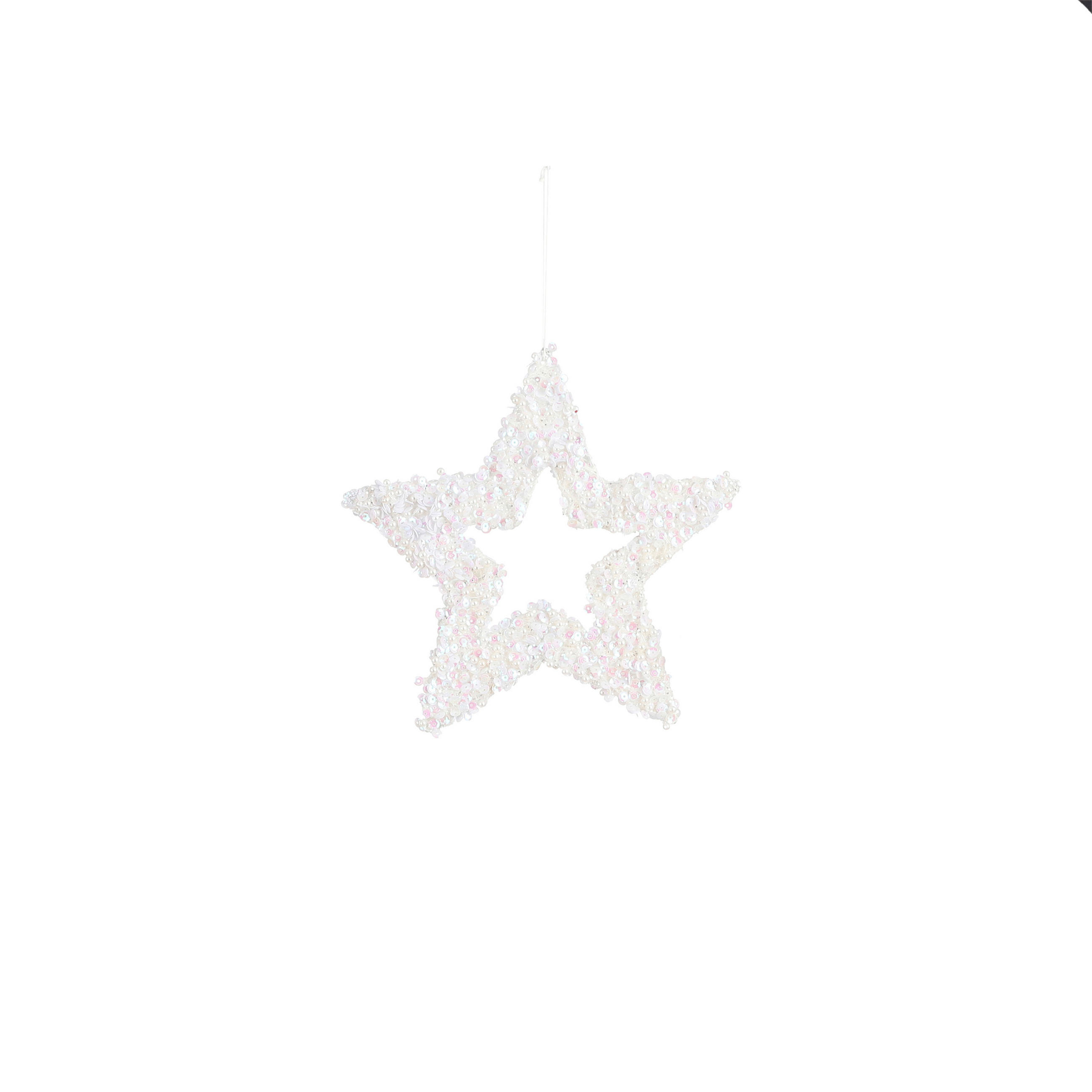 VISEĆA DEKORACIJA - bijela, Basics, tekstil (20.00cm) - X-Mas