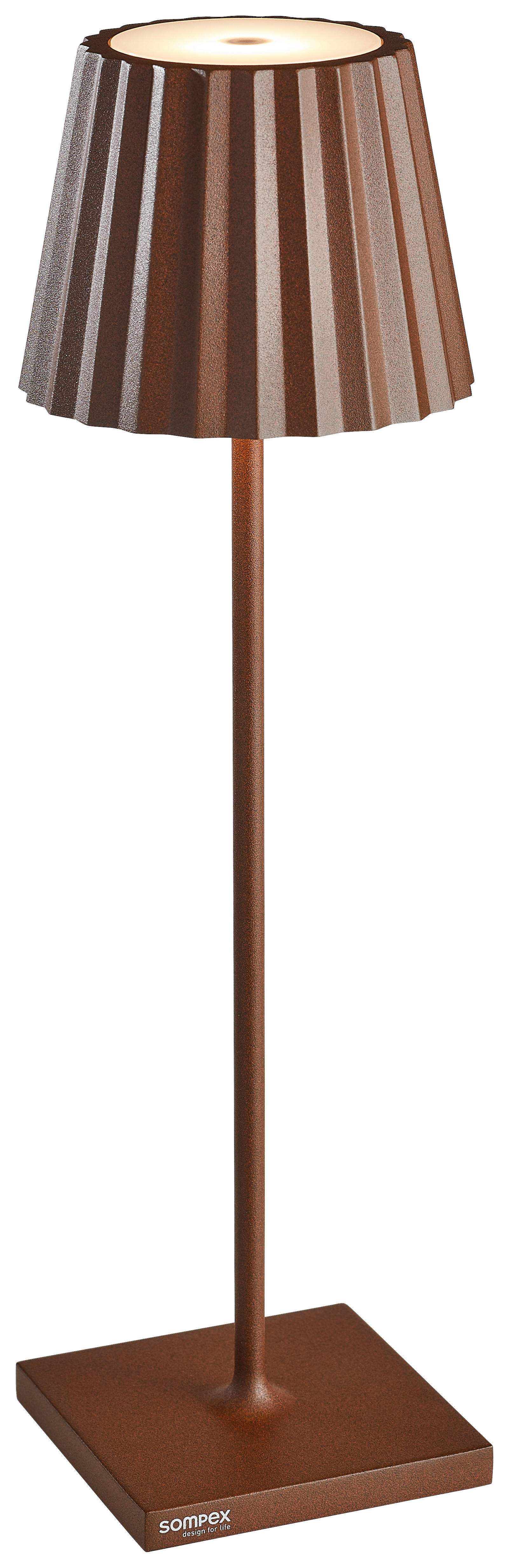 LED-TISCHLEUCHTE Troll  - Rostfarben/Weiß, Design, Metall (11/38cm) - Sompex