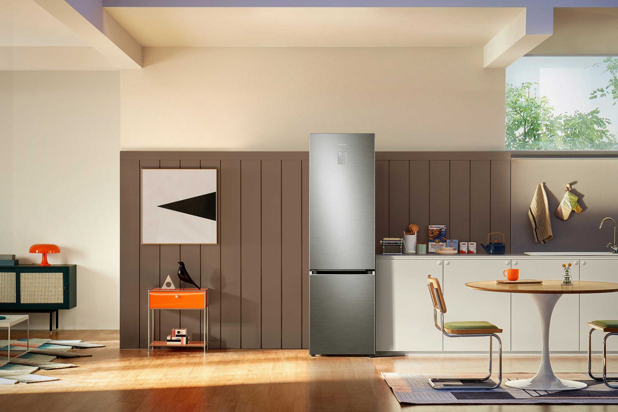 KÜHL-GEFRIER-KOMBINATION 59,5/203,0/65,8 cm RL38A776ASR/EG  - Edelstahlfarben, Basics, Glas/Kunststoff (59,5/203,0/65,8cm) - Samsung